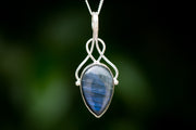 engraved labradorite pendant